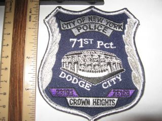 New York Police 71 71st PCT Dodge City Crown HTS Patch