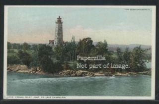 NY Port Henry Phostint C07 Crown Point Light House Lake Champlain