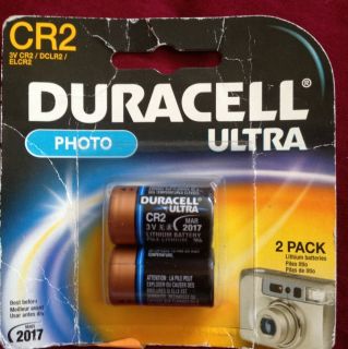  2 Duracell CR2 Ultra Lithium Batteries New