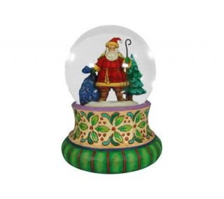 Jim Shore Heartwood Creek Santa Musical Snow Globe —