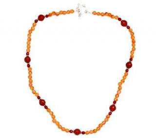 Novica Artisan Crafted Sterling Carnelian Necklace —