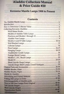 Aladdin Collectors Manual Price Guide 20 by Courter
