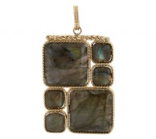 VicenzaGold Bold Labradorite Pendant 14K —