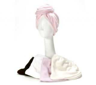 Set of 2 Turbanator Solid Color Hair Towels —