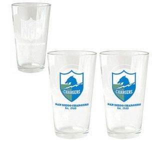 NFL San Diego Chargers AFL Legacy Pint Glass  Set of 2 —