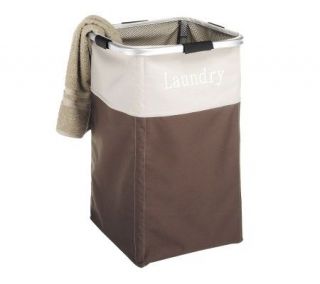 Whitmor Square Aluminum Frame Laundry Hamper  Java/Latte —