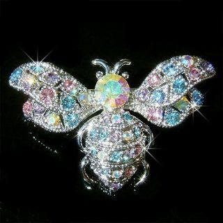 Crystal Queen Honey ~BUMBLE BEE~~ insect Bug Pin Brooch