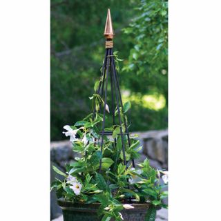 Medium Metal Polished Finial Garden Obelisk Trellis