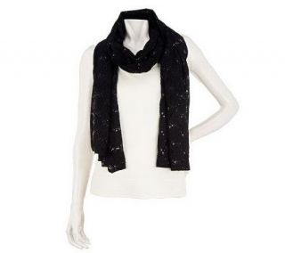 Susan Graver Knit Scarf with Sequin Embellishments —