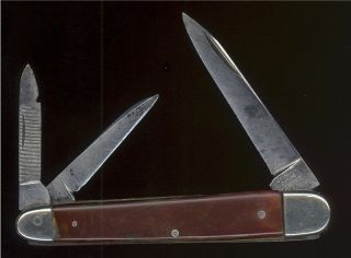 Old Vtg c1900s Crandall Cut Co Bradford PA Whittler Knife Super RARE
