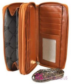 Western Rhinestone Concho Cross Paisley Textured Hobo Handbag Wallet