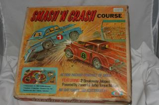 1960s Ideal Crash and Smash Car Set Boxed