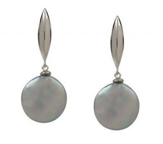 Honora Sterling Cultured Pearl 15.0mm Drop Coin Earrings —