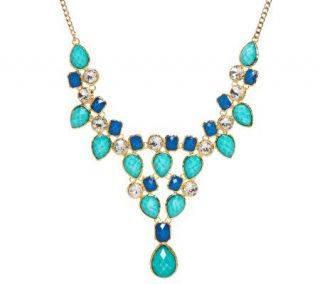Amrita Singh Simulated Turquoise & Lapis Necklace   J265652
