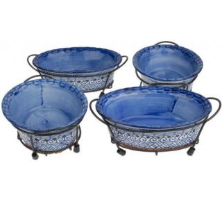 Temp tations Blue Braid 12 pc. Ceramic Oven to Table Bakeware Set 