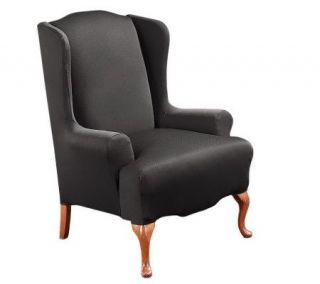 Sure Fit Stretch Twill Wing Chair Furniture Cover —