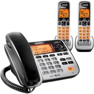 Uniden D1688 2 DECT Corded/Cordless Phone, 2 Handsets, Answering