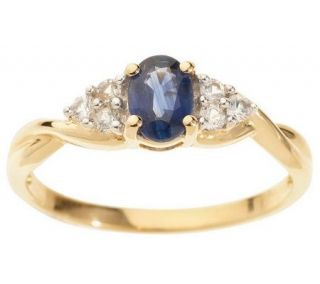70 ct tw Oval Sapphire Ring 14K Gold —