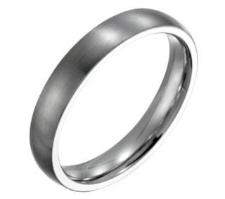 Forza Mens 4mm Steel Brushed Ring —