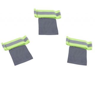 Set of 3 Reflective Arm Bands with Electronics Pocket   F09254