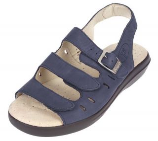 Propet Nubuck Triple Strap Comfort Sandals w/Backstrap —
