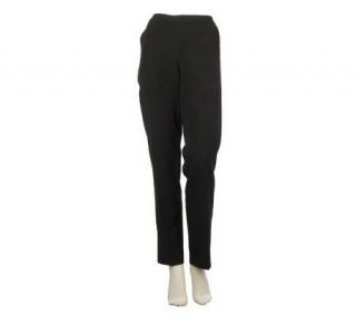 Dennis Basso Slim Leg Trouser Pants with Pockets and Side Zip