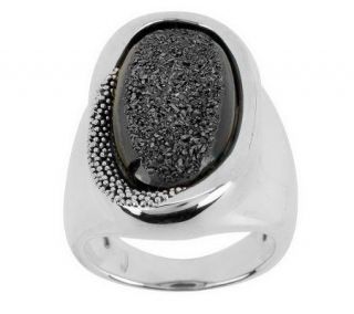 Michael Dawkins Sterling Silver Drusy Ring withGranulation Detail 