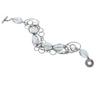Ippocampo Sterling 8 Gemstone Link Toggle Bracelet   J268946