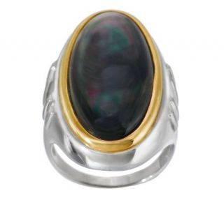 RLM Studio Sterling & Mother of Pearl Polynesian Oval Ring —