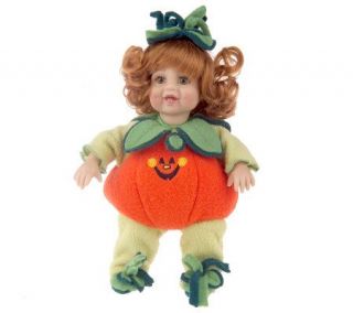 Lil Pumpkin Blossom 5 1/2 Seated Cuddle Me Vinyl Doll by Marie
