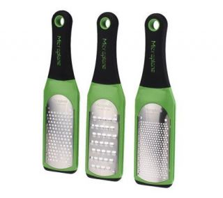 Microplane 3 Pc Fine & Extra Coarse Graters & Zesters   K38072