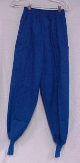 Scrubs Royal Blue Scrub Pants Knit Cuff Crest XS 131