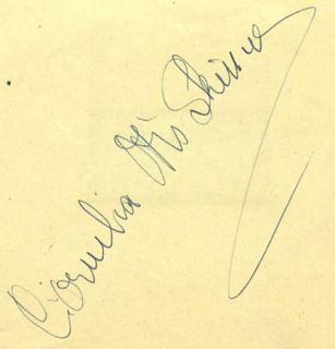 Cornelia Otis Skinner Vintage Signed Page Autographed