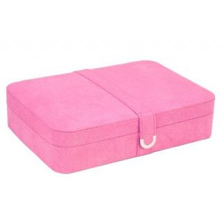 Mele Sueded Jewelry Box with 24 Sections   Pink   H160103