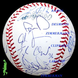 2012 Washington Nationals Team Signed Auto Baseball Ball Stephen