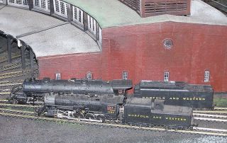  scale steam locomotives at the N&W RR museum in Crewe, Virginia