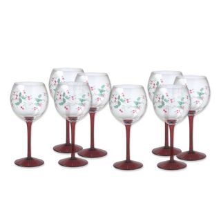 pfaltzgraff winterberry wine goblets set of 8 this set of 8