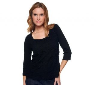 Liz Claiborne New York 3/4 Sleeve Lace Front T Shirt —