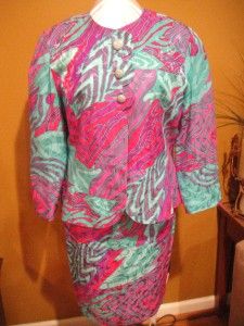 Anne Crimmins for Umi Collections 100 Silk Suit Sz 12