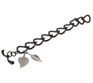 RLM Studio Hematine Chain Bracelet w/ Sterling Leaves   J154578