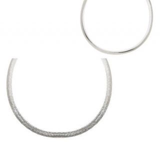 UltraFine Silver 16 Rev. Diamond Cut 8mm Omega Necklace, 23.7g 