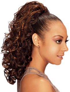  Coco Drawstring Ponytail Synthetic Shoulder Length Curly Style