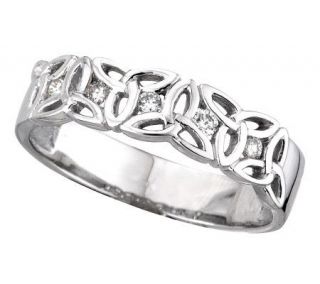 Solvar Ladies Diamond Trinity Knot Ring, 14K Gold   J311324