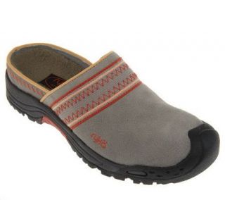 Ryka WaterResistant Suede Clogs with Faux Shearling Liner   A91890