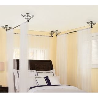 Use this Set Of 3 Ceiling Mount Curtain Rods to create a dramatic