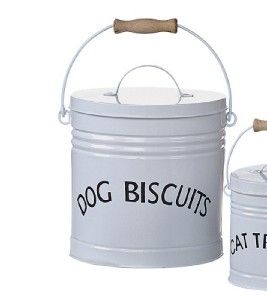 TURN OF THE CENTURY Dog Biscuits Tin Container Creative Co op NWT