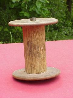 Antique Wood Large Wooden Thread Spool from Fabric Mill