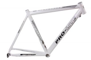 Pro Lite Cuneo Road Bike 700c Frame 54 5 cm Alloy 7046 Gloss White New