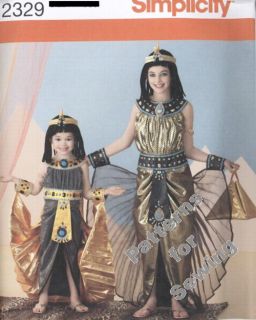 Pattern Sewing Simplicity Costume Girl Size 3 6 Cleopatra Egyptian