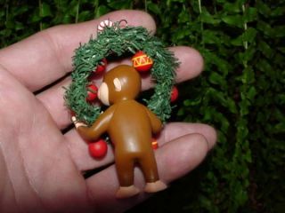 Monkey See Curious George 2004 Hallmark Christmas Ornament Wreath